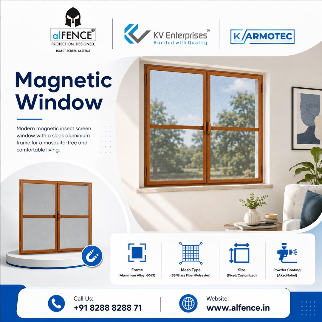 Aluminum Frame Magnetic Mosquito Net Window Manufacturers India